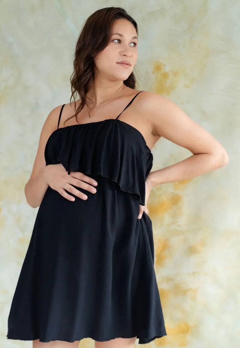Robe Rose maternité Sisi large
